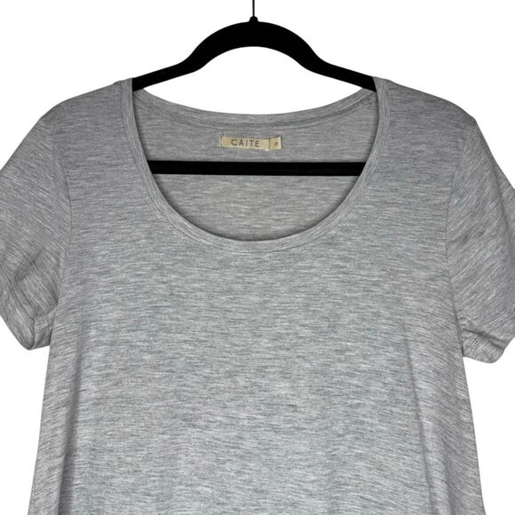 Caite Heather Gray High Low Swing Dress Size S Casual - Picture 2 of 8